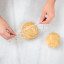 Making cookie batter - step 3 cling-wrap dough to rest