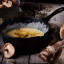Victoria Enamelled Cast Iron Saucepan - 1.9L with mushroom