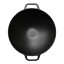 Victoria Matte Black Enamelled Cast Iron Wok with Handles, 36cm top view 
