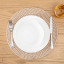 Humble & Mash Round Jute Blend Placemat, Set of 2 - Natural Jute in use 