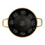 MasterClass Stainless Steel Matte Black & Brass Colander, 24cm top view 