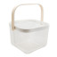 Trendz Of Today Storage Basket With Wooden Handle  - White product shot 