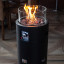 Alva Gas Fire Pit with Lava Stones in use 