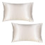 Dear Deer Satin Pillow Slip, Set of 2 - White product shot 