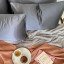 Dear Deer Satin Pillow Slip, 45 x 70 cm - Dark Charcoal in use 