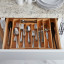 Copco Bamboo Expandable Cutlery Tray lifestyle in drawer 