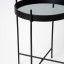 Native Decor Matte Black Mirror Side Table Product Detail Image 