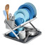 OXO Good Grips Foldaway Dish Rack Product In Use 