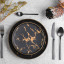 Nicolson Russell Kintsugi Dinner Plate, Set of 4 - Black Product In Use 