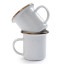 Barebones Enamel Espresso Cup, Set of 2 - Eggshell angle