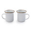 Barebones Enamel Espresso Cup, Set of 2 - Eggshell