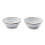 Barebones Enamel Bowl, Set of 2 - Eggshell