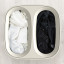 Joseph Joseph Tota 60L Laundry Separation Basket - Ecru detail of the separate baskets