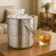Bar Butler Hammered Ice Bucket with Lid, 2.7L