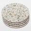 Alkaline Terrazzo Coasters, Set of 4 - White and Neutral Terrazzo 