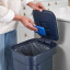 Joseph Joseph Porta Easy Empty Pedal Bin, 40L - Midnight Blue inserting the odour filter