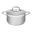 Sagenwolf Silver Series Stainless Steel Casserole Pot with Glass Lid - 20cm