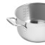 Sagenwolf Silver Series Stainless Steel Casserole Pot with Glass Lid - 20cm interior detail