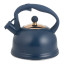 Typhoon Otto Whistling Stovetop Kettle, 1.77L - Navy Blue & Gold