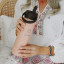 Kulgo Flask with Straw Cap, 1L - Blush angle