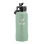 Kulgo Flask with Straw Cap, 1L - Sage Green