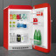 Smeg Retro 50's Style Bar Refrigerator - Fiery Red with drinks