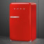 Smeg Retro 50's Style Bar Refrigerator - Fiery Red side view