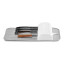 Madesmart Classic In-Drawer Large Knife Storage Mat - Antimicrobial White angle with knives