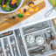 Madesmart Classic Gadget Storage Tray - Antimicrobial White in the drawer with utensils