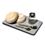 Madesmart Drying Stone Dish Drying Mat - Carbon with spoons, bowl and a glass