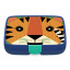 Crunchbox Classic 5 Blue Compartment Lunchbox - Tiger