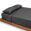 Thread Office Charcoal Percale Weave Flat Sheet, 400 Thread Count