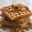 Swan Retro Belgian Waffle Maker - Red stacked waffles