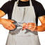 OXO Good Grips Seafood Scissors cutting a prawn