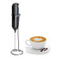 Creative Cooking Handheld Milk Frother angle with a cup of coffee