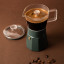 La Cafetiere Verona Glass Espresso Maker, 6-Cup - Green with coffee beans