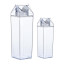 Trendz Of Today Square Clear Carton Bottles - 500ml showing scale with a 1L carton bottle