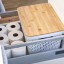 Trendz Of Today White Storage Bin With Bamboo Lid - Large with toilet paper