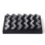 Alkaline Marbled Ziggy Soap Dish  - Black and white