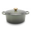 Le Creuset Thyme Signature 5.3 Litre Round Cast Iron Casserole, 26cm