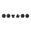 Airtender Extra Stoppers Blister Pack, Pack of 6 - Black
