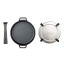 Ooni Cast Iron Skillet Pan with Stainless Steel Trivet Base angle