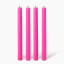 Okra Candle Traditional Dinner Candles, Set of 4 - Pink Glow