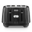 DeLonghi Ballerina 4-Slice Toaster, 1800W - Furnace Black angle