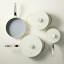 Wolstead Mineral Non-Stick Cookware, Set of 4 - Ivory on the table
