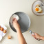 Wolstead Mineral Non-Stick Cookware, Set of 4 - Ivory pan with an egg