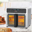 Milex Deluxe Rotisserie Airfryer, 24L on the table with food