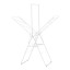 Brabantia Hangon Drying Rack with Hanging Rod, 25m - White angle