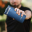 Zoku Stainless Steel Travel Mug, 350ml - Blue Wavy showing scale 