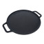 Victoria Seasoned Round Reversible Cast Iron Griddle, 32cm angle